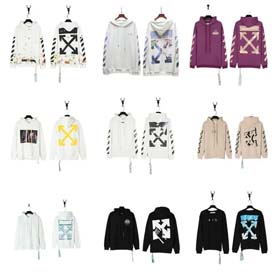 off white Neu Marker Pfeil Druck Hoodie-2224  