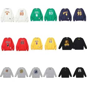 BAPE gedruckt College Stil Rundhals Pullover Sweatshirt für lockeren Stil Hoodie-2235  
