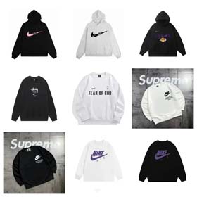 Nike Fear Of God Supreme Baumwolle Langarm Crewneck Hoodie-2653  