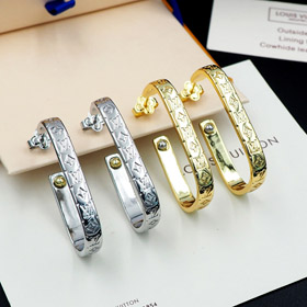 Louis Vuitton LV Buchstabe Blumen Niet Ohrringe-3576  