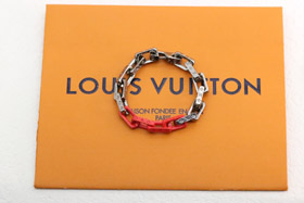 Louis Vuitton LV matt silber-rot Spleizen gehärtet Bambus Armband-4016  