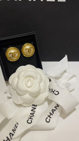 Celine Perle Runde Knopf Gold Rucksack Schnalle Doppel C Ohrringe-3899  