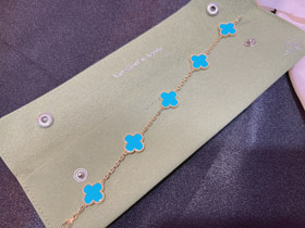 Van Cleef & Arpels Fünfblumen Türkis Armband-3910  