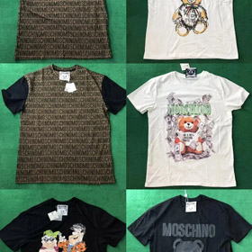 MOSCHINO Teddy Bear Print Baumwolle Kurzarm Oversized T-Shirt-2823  