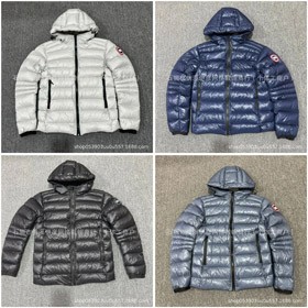 Canada Goose Crofton Serie feste Farbe Kapuze Reißverschluss wasserdicht und winddicht ultraleichte Puffer Daunenjacke-4262  