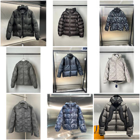 LOUIS VUITTON SS23 einfarbige Kapuze Langärmel mit Reißverschluss montierte Daunenjacke-4280  