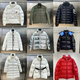 Moncler feste Farbe wasserdicht warm mittlere Länge kurze Kapuze Daunenjacke-4353  