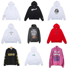 Vetements Brief Druck mit Kapuze Langärmeliges Sweatshirt-4440  