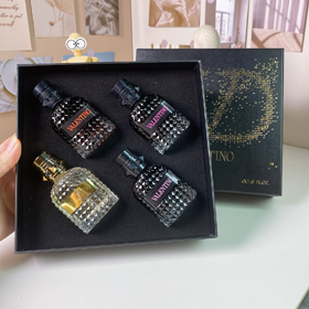 Valentino Herren schwarze Box Probe 4-teilige Parfüm Set-3054  
